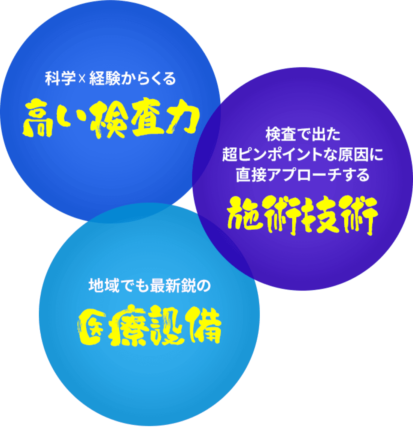 科学×経験からくる高い検査力 検査で出た腸ピンポイントな原因に直接アプローチする施術技術 地域でも妻子ねいの医療設備